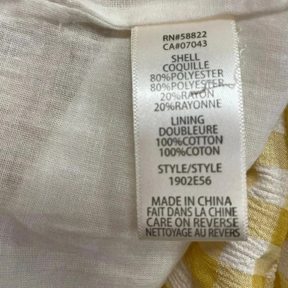 Max Studio Flutter Sleeve Smocked Gingham  Yellow Maxi Dress Size XS - Picture 11 of 12